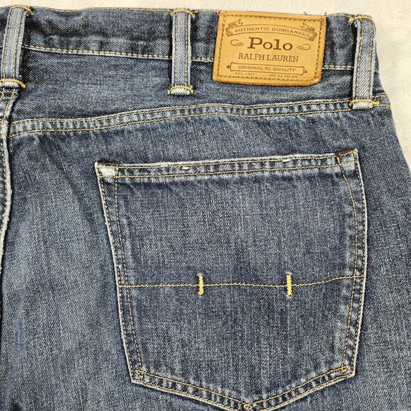 Polo Ralph Lauren Hampton Straight Leg Jeans Mens Size 38x30 Distressing READ - Picture 13 of 16